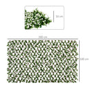 Outsunny 2 Pieces Decorative Trellis with Artificial Leaves, 2m x 1m, Eucalyptus