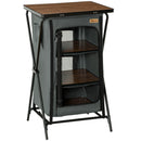 Outsunny Camping Cupboard Aluminium Foldable Kitchen Station w/ Carrying Bag