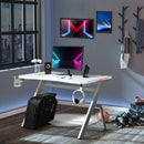 HOMCOM Gaming Desk White 1.2m