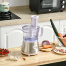 HOMCOM Food Processor 1.5L with 1L Bowl 500W - White