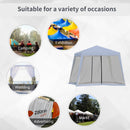 Outsunny 3 x 3 meter Outdoor Gazebo Garden Canopy Tent Sun Shade Event Shelter with Mesh Screen Side Walls, Grey