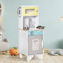 Kids Kitchen Play Cooking Toy Set w/ Sink, Telephone, Gift for Boys & Girls
