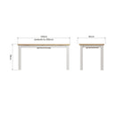 Beverley Dove Grey  Extending Table 1.6m-2m 160 x 85 x 78 cm