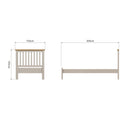 Beverley Dove Grey  Bed 3' Single 106 x 201 x 105 cm
