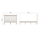 Beverley Dove Grey  Bed 4'6" Double 152 x 201 x 105 cm