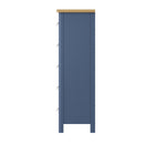 Aldeburgh Blue Chest of 5 Drawers - Narrow