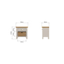 Beverley Dove Grey Cabinet 1 Drawer 1 Basket 50 x 30 x 50 cm