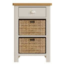 Beverley Dove Grey Cabinet 1 Drawer 2 Basket 50 x 30 x 75 cm