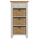 Beverley Dove Grey Cabinet 1 Drawer 3 Basket 50 x 30 x 100 cm