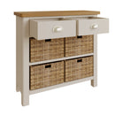 Beverley Dove Grey Cabinet 2 Drawer 4 Basket 80 x 30 x 75 cm