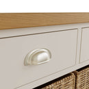 Beverley Dove Grey Cabinet 2 Drawer 4 Basket 80 x 30 x 75 cm