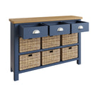 Aldeburgh Blue Cabinet 2 Drawer 4 Basket 80 x 30 x 75 cm