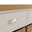 Beverley Dove Grey Storage Cabinet Unit 3 Drawer 6 Basket 110 x 30 x 75 cm