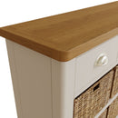 Beverley Dove Grey Storage Cabinet Unit 3 Drawer 6 Basket 110 x 30 x 75 cm