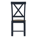 Aldeburgh Blue Pair of Chairs with Fabric Seat 42 x 49 x 95.5 cm