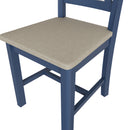 Aldeburgh Blue Pair of Chairs with Fabric Seat 42 x 49 x 95.5 cm