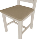 Pair of Beverley Upholstered Cross Back Chair - Dove Grey