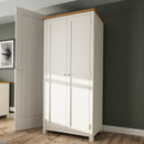 Beverley Dove Grey Wardrobe 2 Door Full Hanging 85 x 52 x 180 cm