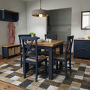 Aldeburgh Blue Flip-Top Table 85 x 85 x 78 cm