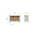 Beverley Dove Grey Hall Bench 80 x 30 x 50 cm