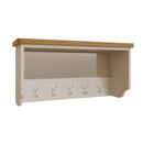 Beverley Dove Grey Wall Coat Rack with Mirror 80 x 15 x 50 cm
