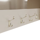 Beverley Dove Grey Wall Coat Rack with Mirror 80 x 15 x 50 cm
