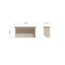 Beverley Dove Grey Wall Coat Rack with Mirror 80 x 15 x 50 cm