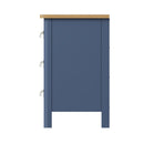 Aldeburgh Blue Bedside Table with 3 Drawers