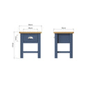 Aldeburgh Blue Lamp Table 1 Drawer 40 x 36 x 47 cm