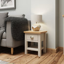 Beverley Dove Grey  Lamp Table 1 Drawer 40 x 36 x 47 cm