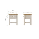 Beverley Dove Grey  Lamp Table 1 Drawer 40 x 36 x 47 cm