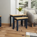 Aldeburgh Blue Nest of 2 Tables 50 x 32 x 50 cm