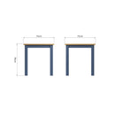 Aldeburgh Blue Fixed Top Table 75 x 75 x 78 cm