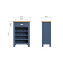 Aldeburgh Blue Wine Cabinet 55 x 30 x 80 cm