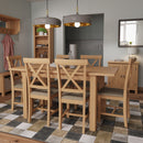 Hemsworth Rustic Oak  Extending Table 1.2m-1.6m 120 x 75 x 78 cm