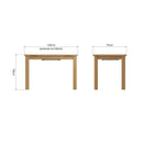 Hemsworth Rustic Oak  Extending Table 1.2m-1.6m 120 x 75 x 78 cm