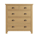Hemsworth Rustic Oak  Chest of Drawers 2 Over 3 80 x 40 x 95 cm