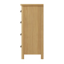 Hemsworth Rustic Oak  Chest of Drawers 2 Over 3 80 x 40 x 95 cm