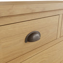 Hemsworth Rustic Oak  Chest of Drawers 2 Over 3 80 x 40 x 95 cm