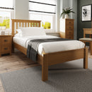 Hemsworth Rustic Oak  Bed 3' Single 106 x 201 x 105 cm