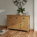 Hemsworth Rustic Oak  Sideboard with 3 Doors 130 x 40 x 85 cm