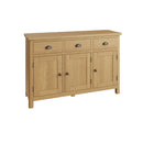 Hemsworth Rustic Oak  Sideboard with 3 Doors 130 x 40 x 85 cm