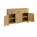 Hemsworth Rustic Oak  Sideboard with 3 Doors 130 x 40 x 85 cm