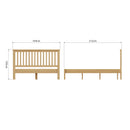 Hemsworth Rustic Oak  Bed 5' King 168 x 211 x 105 cm
