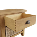 Hemsworth Rustic Oak  Cabinet 1 Drawer 1 Basket 50 x 30 x 50 cm