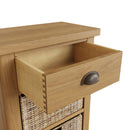 Hemsworth Rustic Oak  Cabinet 1 Drawer 2 Basket 50 x 30 x 75 cm