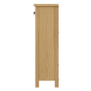 Hemsworth Rustic Oak  Cabinet 1 Drawer 3 Basket 50 x 30 x 100 cm