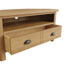 Hemsworth Rustic Oak  Corner TV Unit 90 x 44 x 48 cm