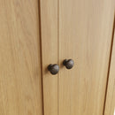 Hemsworth Rustic Oak  Wardrobe Double with Drawer 90 x 52 x 185 cm