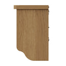 Hemsworth Rustic Oak  Wall Coat Rack with Mirror 80 x 15 x 50 cm